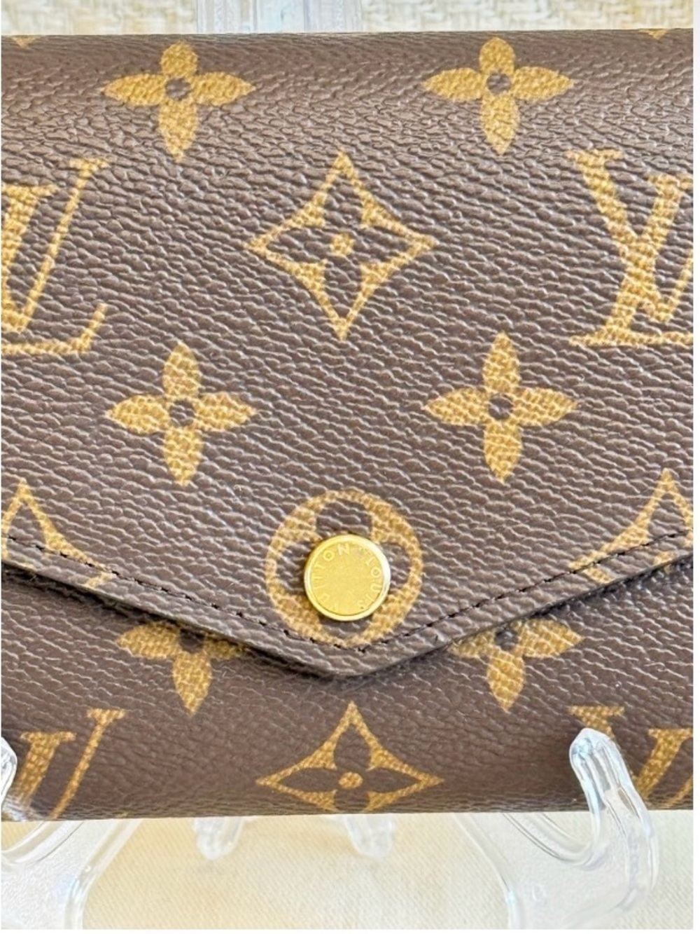 Louis Vuitton Monogram Canvas Envelope Wallet in Brown and Gold - Picture 2 of 15